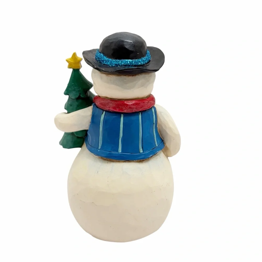 Jim Shore| Snowman Figurine with Christmas Tree 